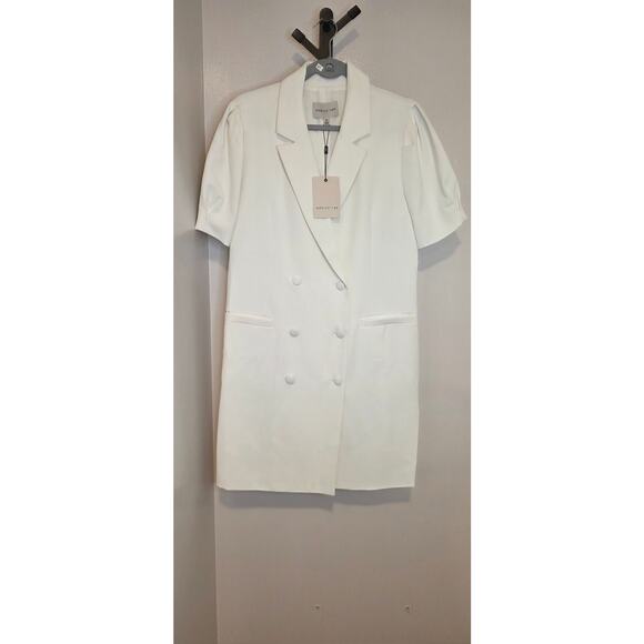Adelyn Rae Double Breasted White Blazer Dress Size XL NWT - Picture 1 of 6